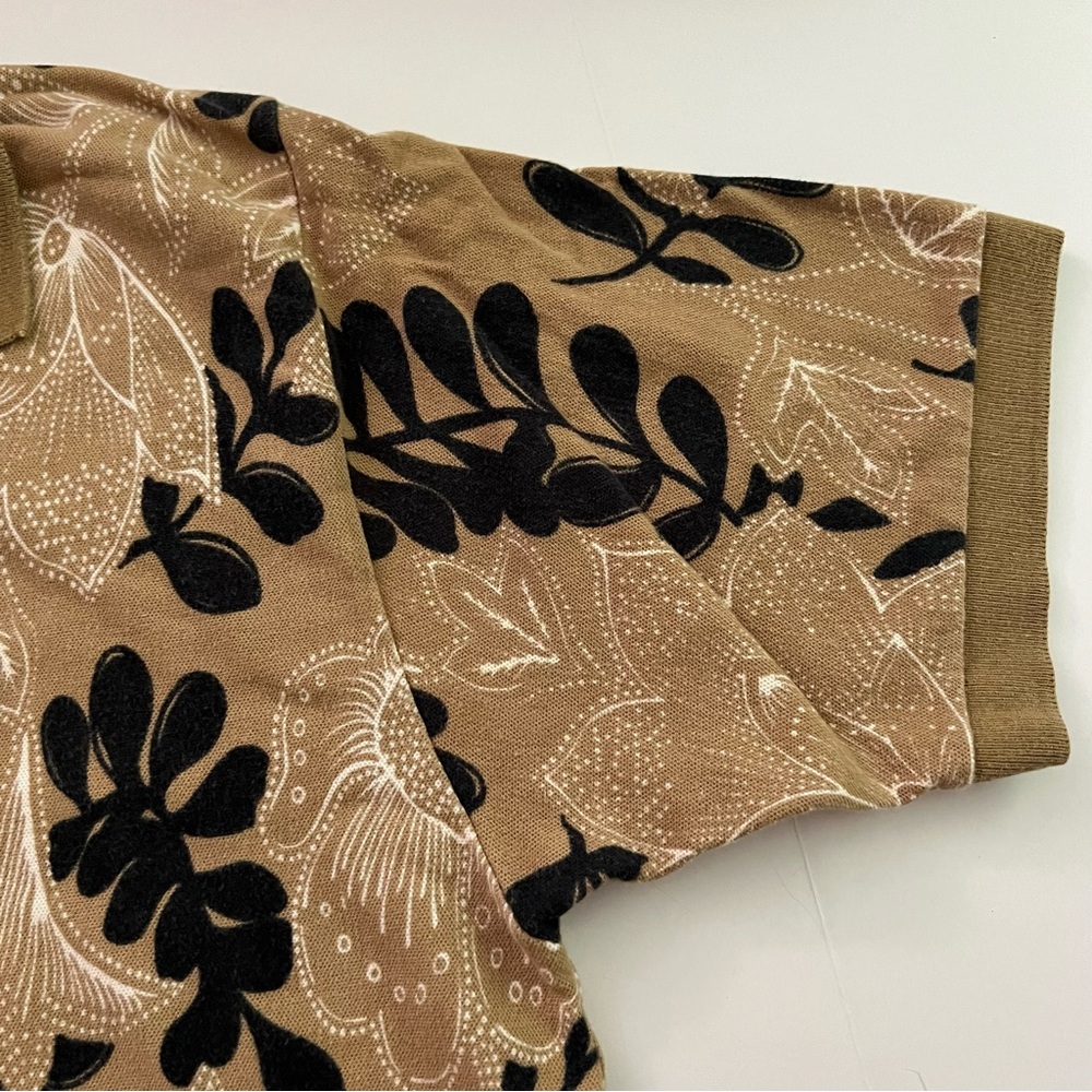 Vintage Chaps Ralph Lauren Collared T Shirt‎ Size L Floral Pattern 100% Cotton - Picture 5 of 10